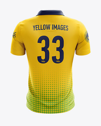 Free Download PSD Soccer Polo T-Shirt Mockup - Back View free mockup template mockup designs