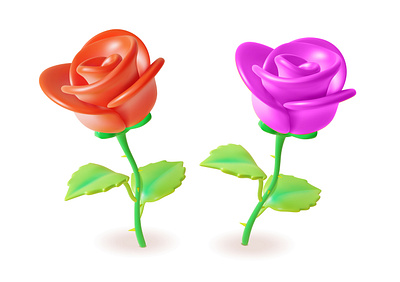 3d roses 3d blender cartoon cartoon character graphic design roses
