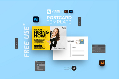 Hiring Postcard aam aam360 aam3sixty branding career fair career fair ad template concept flyer template job announcement postcard job available ads template job fair event job fest job posting template were hiring now ads