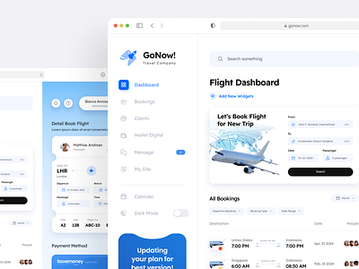 GoNow! - Flight Booking Admin Dashboard admindashboard airlinedashboard dashboarddesign flightbooking graphicdesign traveldesign traveltech uiux