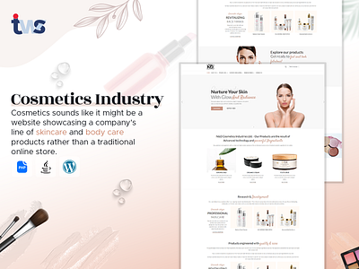 Cosmetics Industry Website branding color combination cosmetic cosmetic industry design development graphic design ui ui design website