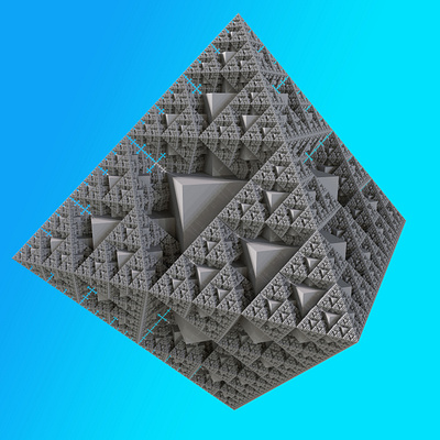 Fractal Cubes 3d arnold c design fractal maya model