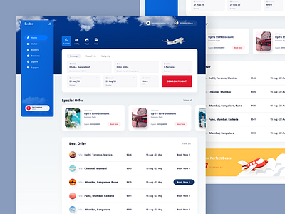 Booking Web-App Dashboard booking dashboard booking web app dashboard flight booking marketing tourism travel travel agency uiux user interface