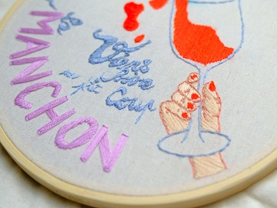 Broderie main - Manchon embroidery graphic design illustration typography