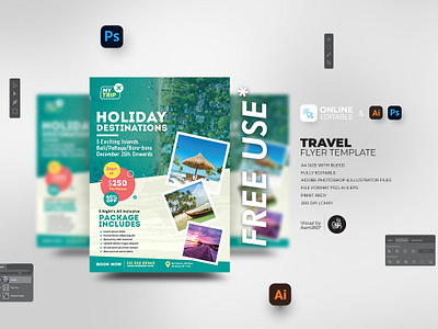 Travel Flyer Template aam360 aam3sixty branding flyer template holiday flyer bundle holiday travel flyer holiday trip flyer promotion flyer summer summer vacation tour flyer bundle travel travel agency travel flyer travel flyer bundle travel poster template travel template trip tour package flyer vacation