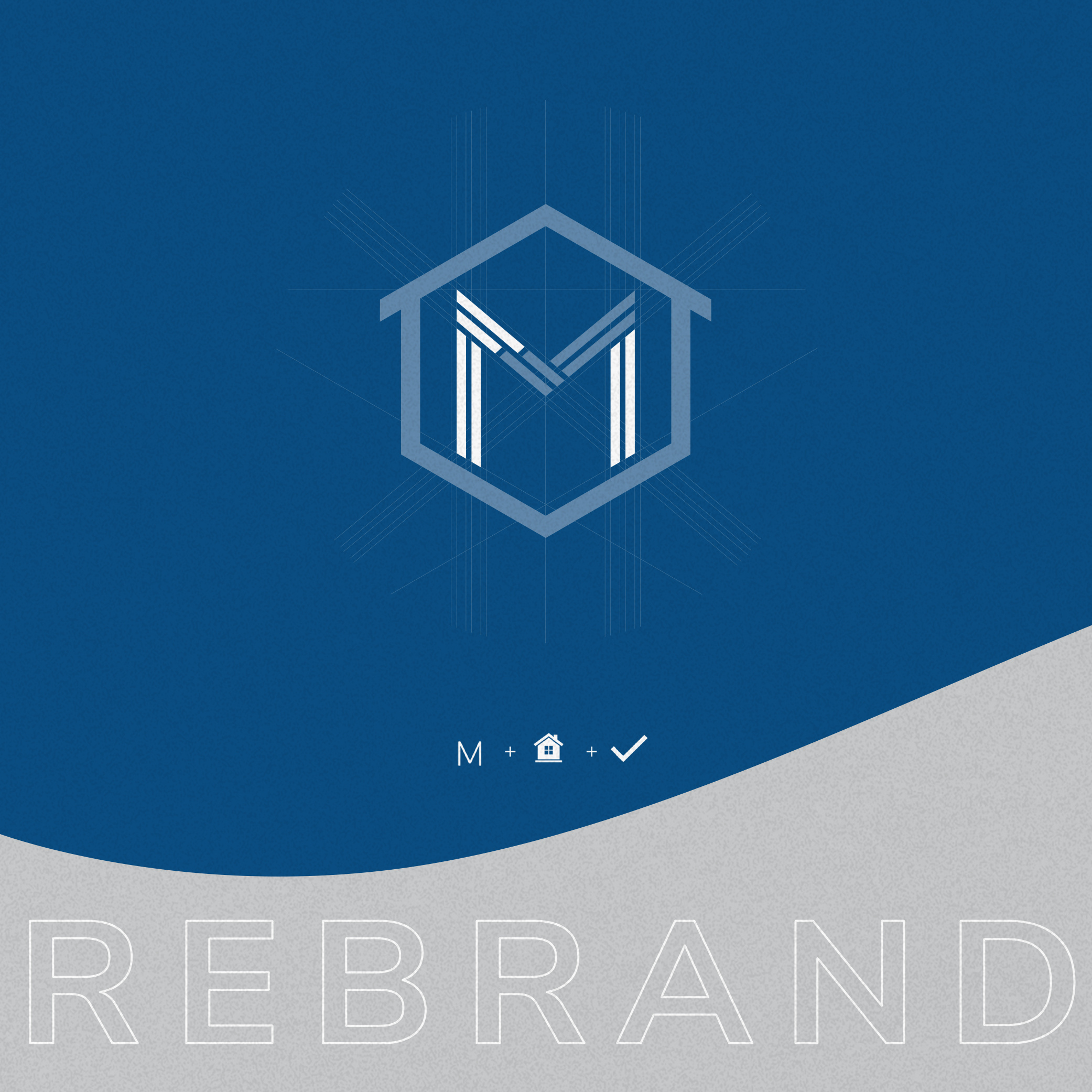 Mission Contracting - Rebrand Project blue and black brandmark checkmark construction home construction home investment interior design masculine minnesota real estate remodeling website design