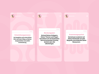 Social Media Design — Instagram Story design instagram mobile pink psychologist social media storys ui