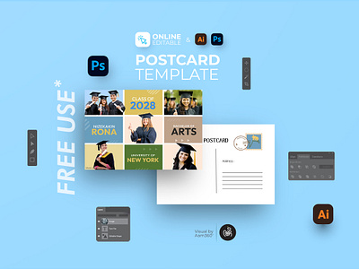 Graduation Announcement Collage Postcard aam360 aam3sixty branding collage template concept digital collage graduation graduation ad template graduation ads graduation announcement graduation celebration graduation photo collage graduation postcard multiple photo ecard photo collage photobook