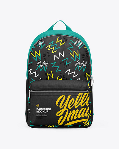 Free Download PSD Backpack Mockup - Front View mockup designs