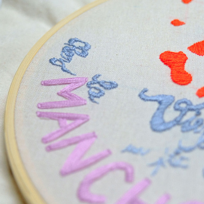 Broderie main - Manchon design embroidery illustration typography