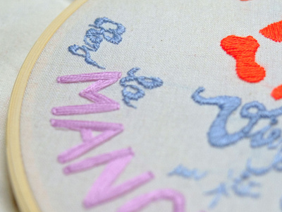 Broderie main - Manchon design embroidery illustration typography