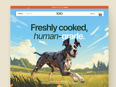 Dog Food TOTO app branding color design illustration iphone logo page ui web