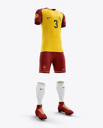 Free Download PSD Men’s Full Soccer Team Kit mockup (Hero Shot) free mockup template mockup designs