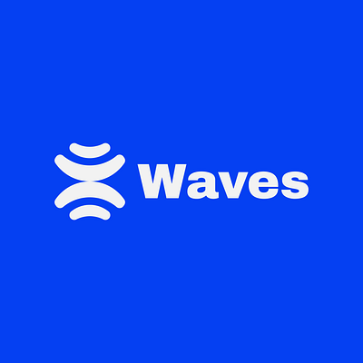 Waves brand inspiration logo mark minimalist modern typography