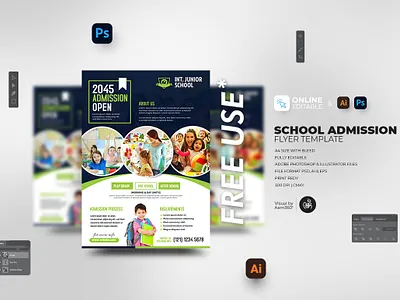 School Admission Flyer Template aam360 aam3sixty admission admission flyer back to school branding college education event flyer template high school junior school admission kids education school flyer students study program teaching