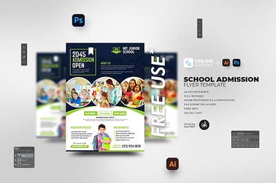 School Admission Flyer Template aam360 aam3sixty admission admission flyer back to school branding college education event flyer template high school junior school admission kids education school flyer students study program teaching