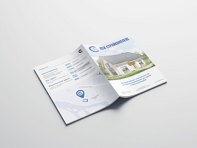 Brochure for a house building company blue brochure build graphic design home house building company