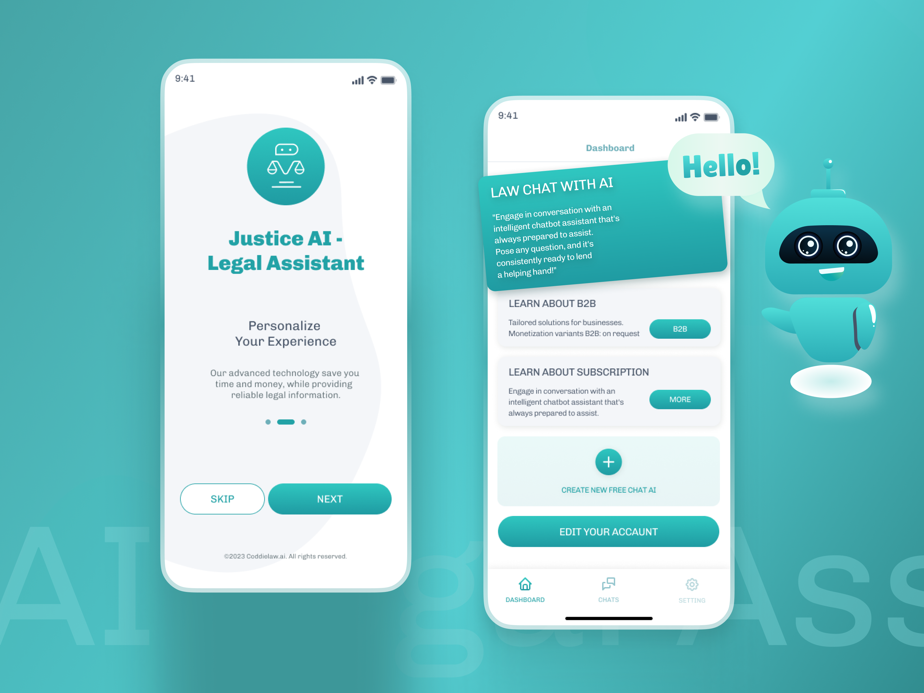 Justice AI Mobile App information architecture