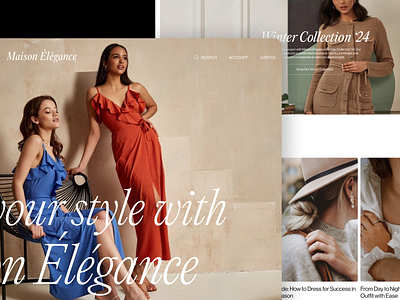 Women Fashion Web Design E-commerce Concept collection color design dress dresses ecommerce elegance fashion figma minimal ui women