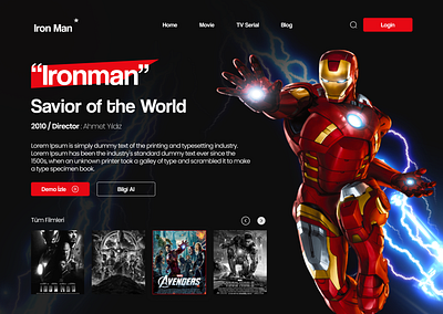 Ironman app design ironman marvel mobil app mobil app design web web design