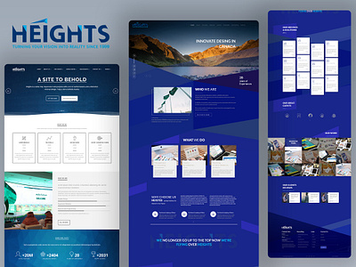 Heights Co. design landing page system ui ux web website