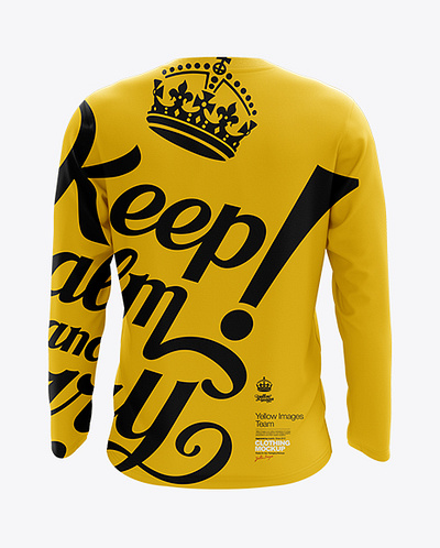 Free Download PSD Mens Long Sleeve T-Shirt HQ Mockup - Back View mockup designs