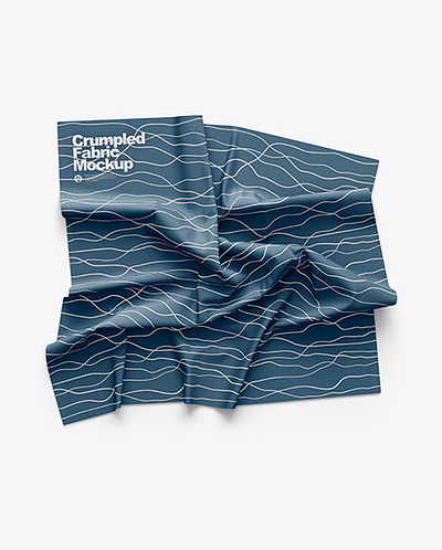 Free Download PSD Crumpled Fabric Mockup branding mockup mockup psd