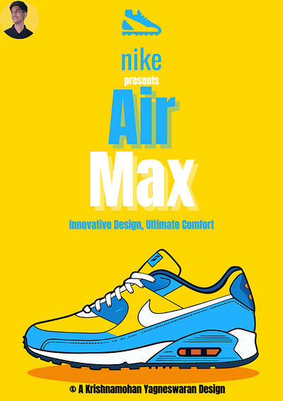 Nike Air Max Poster: A Fusion of Style and Performance app branding design graphic design illustration logo poster typography ui ux vector