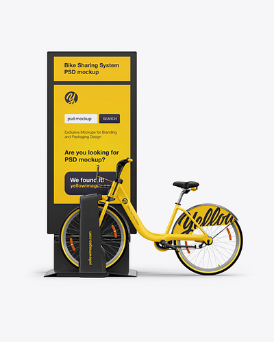 Free Download PSD Bicycle Sharing System Mockup free mockup template mockup designs