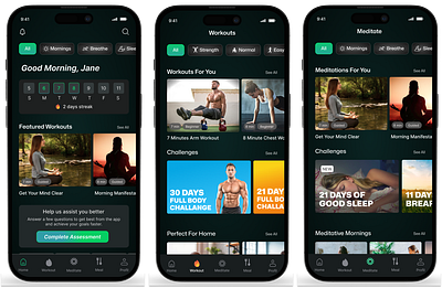 Fitness App app fitness health app mobil app design mobil design