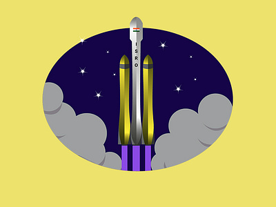 Rocket illustration art branding drawing graphic design illustration isro logo mockup movie poster rocket ui vector