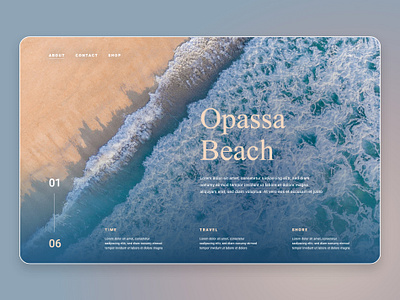 OB (Concept) beach design graphic design landing scroll sea simple summer ui ux wave web