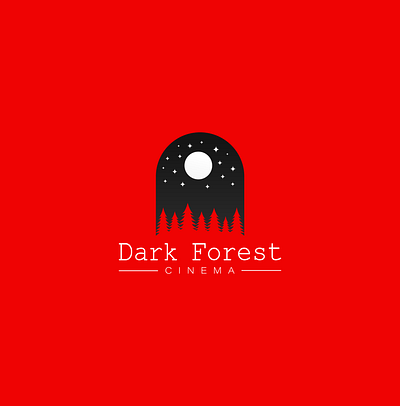 dark forest cinema cinema logo dark forest logo gradient logo graphic design jungle logo logo design moon stars logo movies point logo trees logos