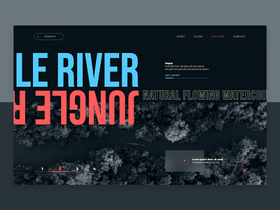 Jungle River (Concept) dark design graphic design journey river tour ui web