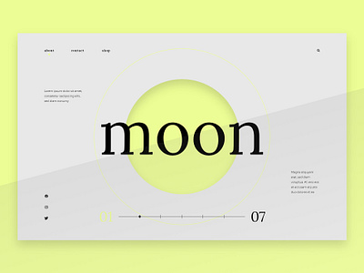Moon (Concept) design graphic design ui web