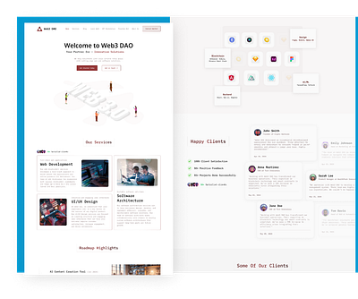 Web3 Agency Landing page design in Figma blockchain design blockchaindesign crypto cryptodesign cryptoui dappdesign decentralizeddesign defidesign designers nftdesign ui uidesign web deisgn web3 web3design web3ux