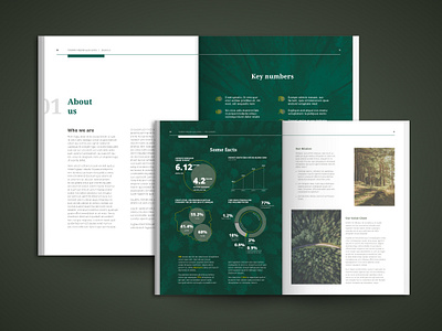Forest A4 Publication Layout (2/3) a4 chart design graphic design layout print publication