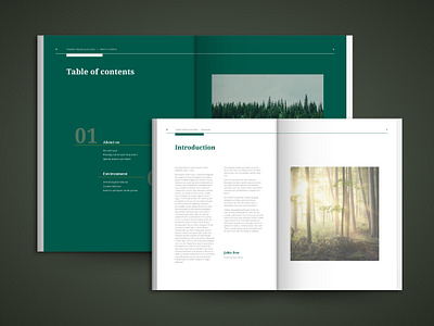 Forest A4 Publication Layout (1/3) a4 design graphic design layout print publication