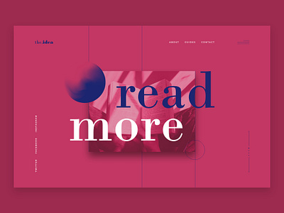 Read More (Concept) blue book design graphic design hero read red ui web webdesign