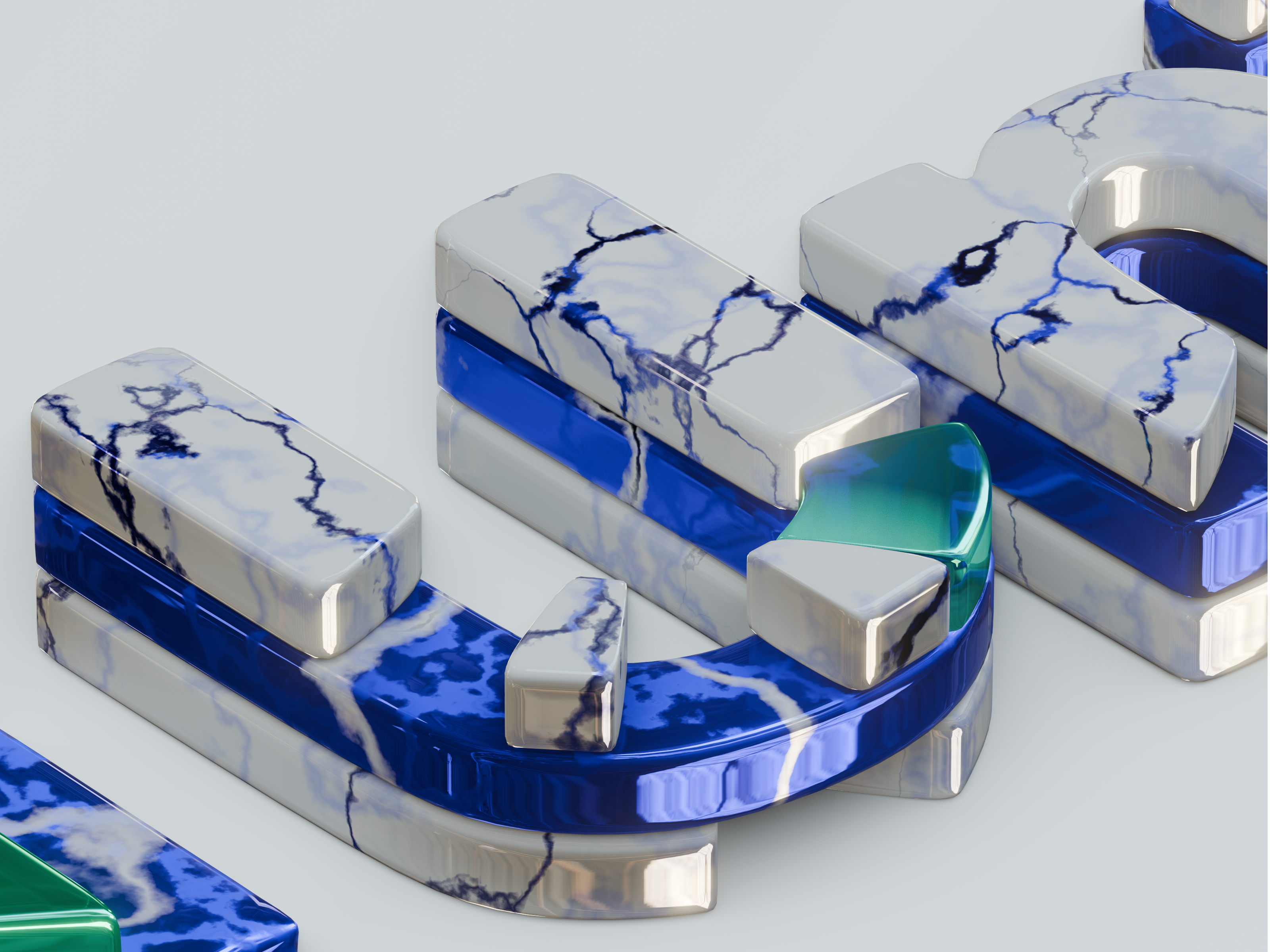 Marbles for Uni Agency 3d 3d logo agency animation branding design illustration logo marble top trend