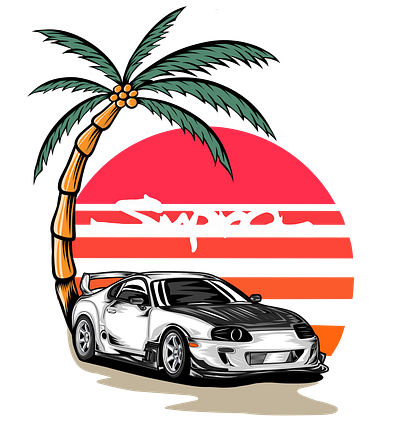 JDM CAR DESIGN ilustration t shirt design vector