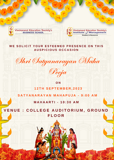 Pooja Invitation graphic design invitation invitation graphic poster design