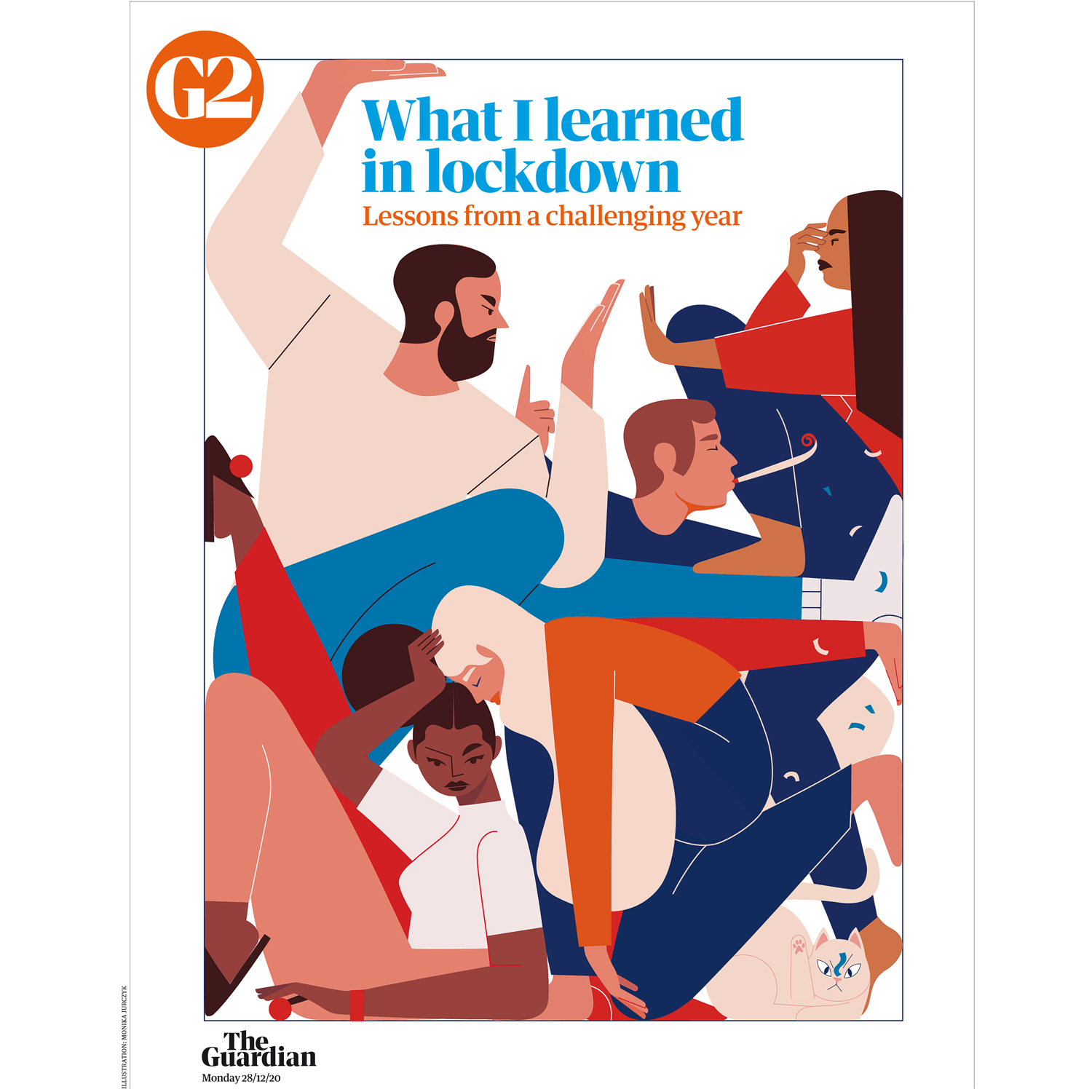 What I learned in lockdown art artwork character character design cover design editorial family graphic design illustration lockdown magazine newspaper pandemic people poster the guardian vector