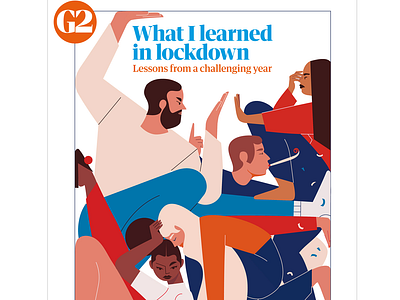 What I learned in lockdown art artwork character character design cover design editorial family graphic design illustration lockdown magazine newspaper pandemic people poster the guardian vector