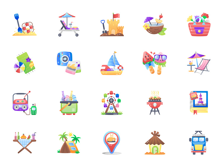 Travelling Icons by Prosymbols for Brickclay on Dribbble