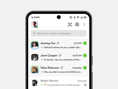 💭Chat App For Casual Conversations ui