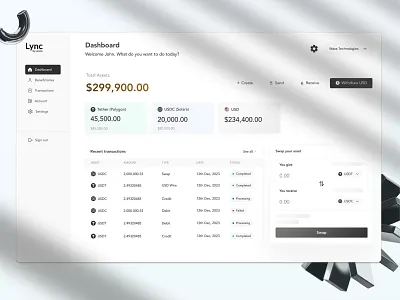 USD Banking & Crypto wallet dashboard interface branding crypto cryto wallet landing page fintech fintech landing page product design ui usd banking landing page web design