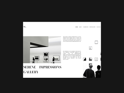 Art Gallery Web Design art gallery design graphic design landing page ui web design website
