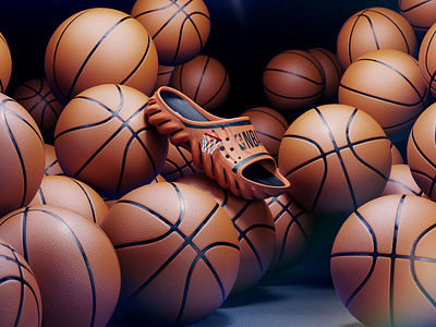 Crocs - NBA Slide 3d 3d animation 3d modeling after effects animation art direction cgi design redshift render sound design