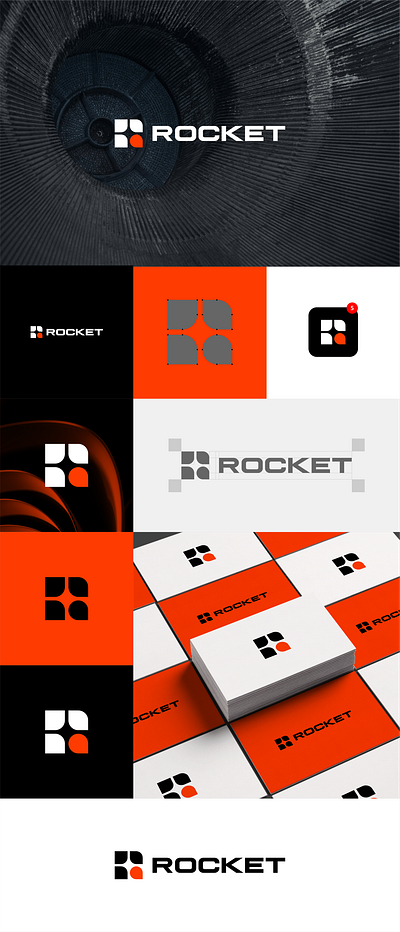 R for Minimalist Rocket Logo Concepts graphic design logo logo design logo designer minimalist rocket rocket logo simple starup technology